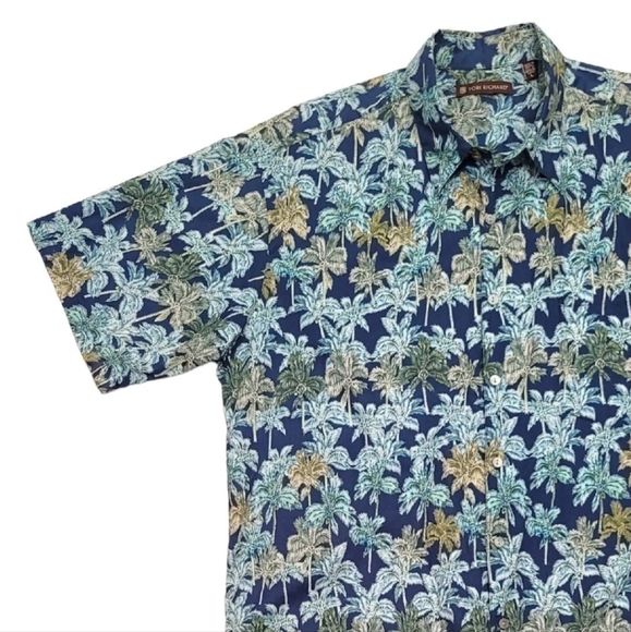 Tori Richard Hawaiian Shirt Large Floral Palm Short Sleeve 100% Cotton Lawn. - Picture 3 of 14